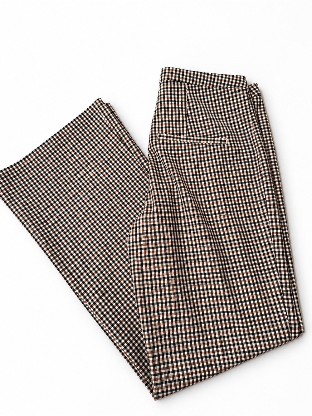 H&M Gingham Dress Pants - Black & Brown